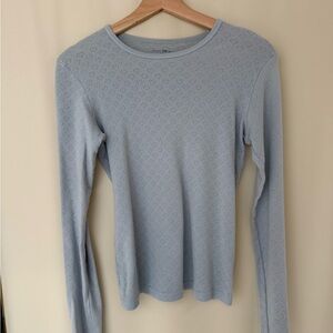 Brandy Melville Blue Heart Print Long Sleeve